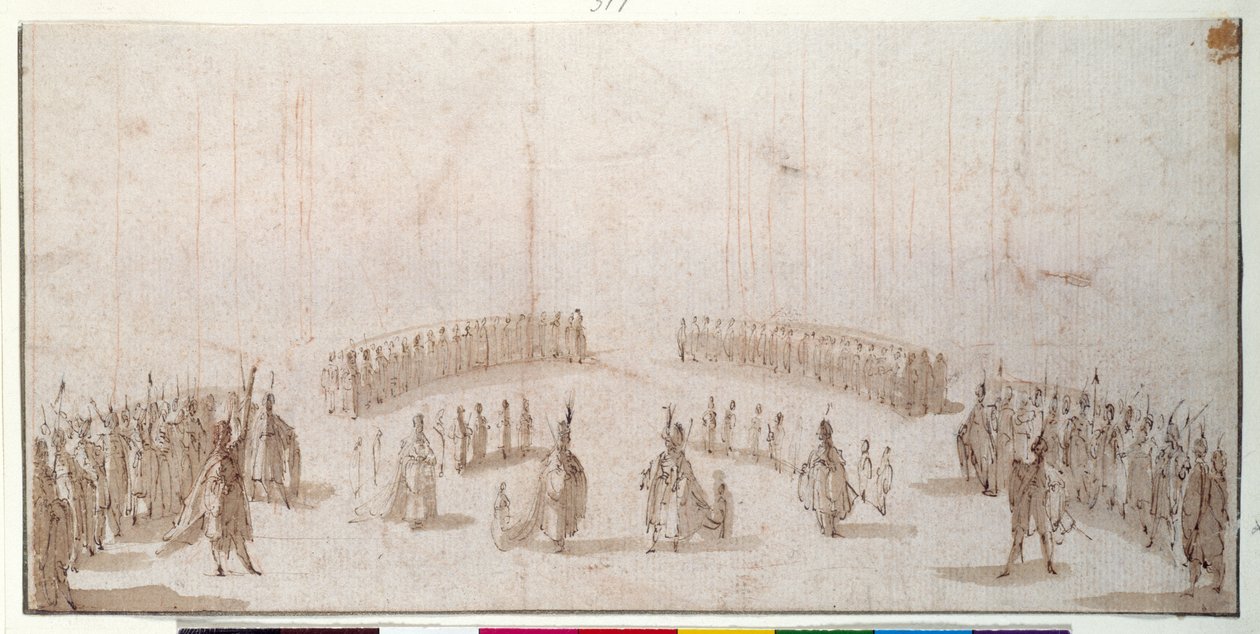Sketch for the staging of groups of figures in 