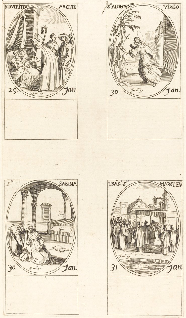 圣Sulpicius; 圣Aldegondes; 圣Sabina; The Calling of St. 作者 雅克·卡洛
