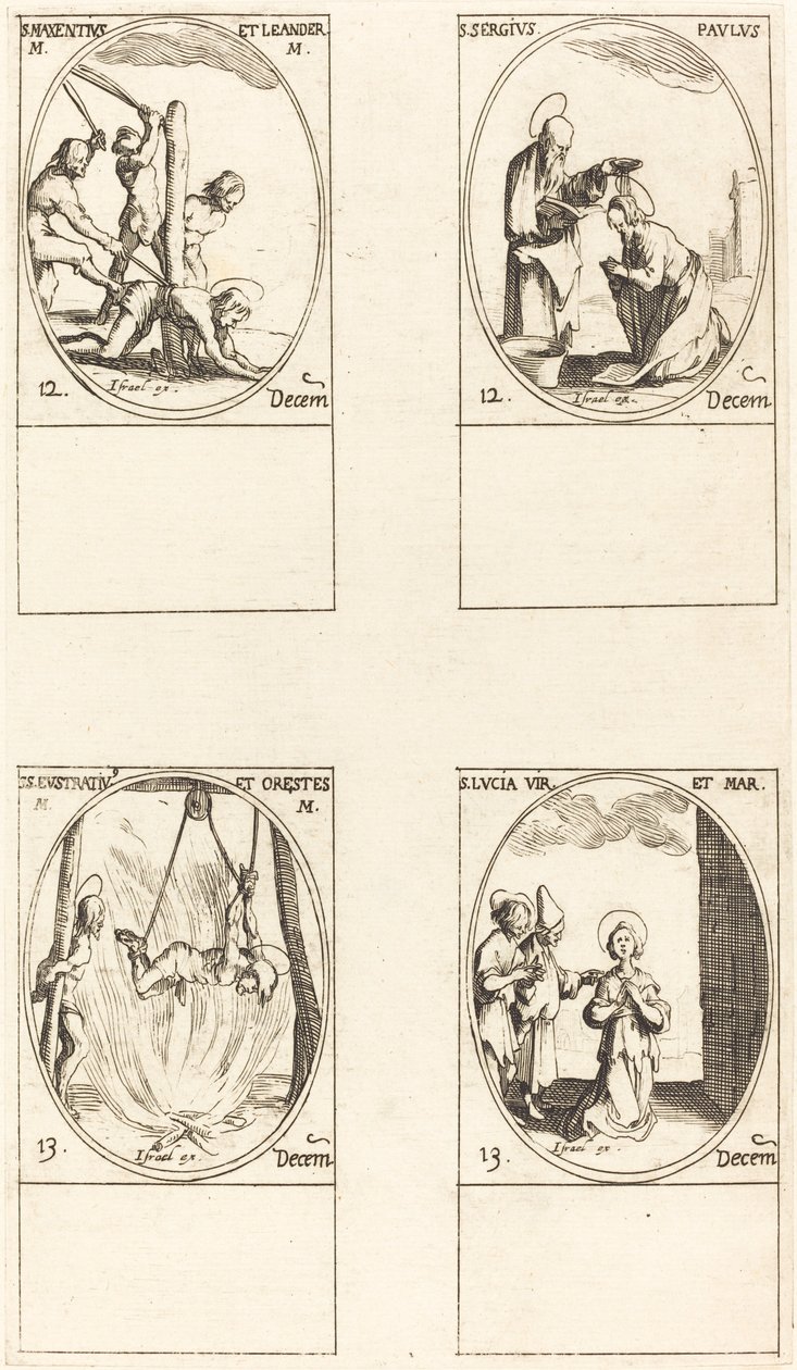 St. Maxentius & Leander; St. Sergius & Paul; St. 作者 雅克·卡洛