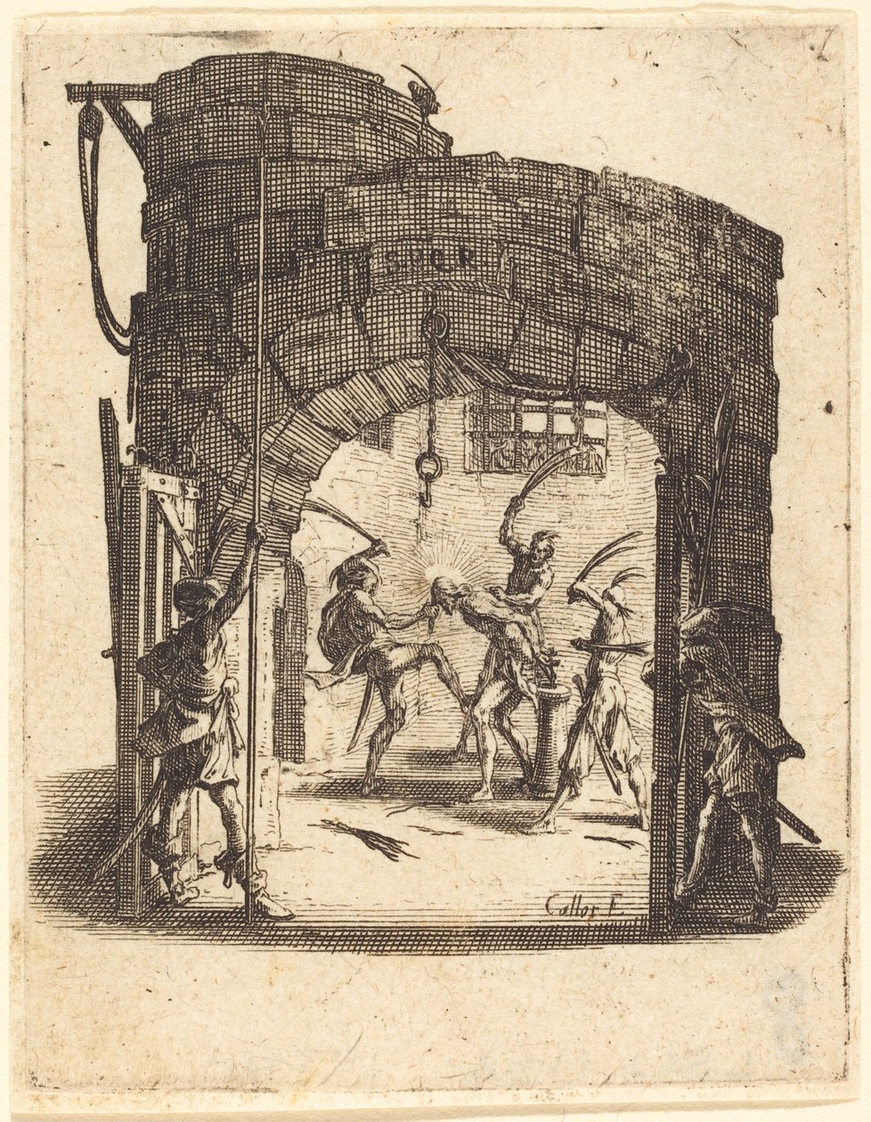 鞭刑》，约1624-1625年。 作者 雅克·卡洛