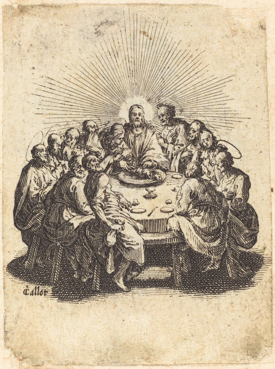 最后的晚餐》，1618年。 作者 雅克·卡洛