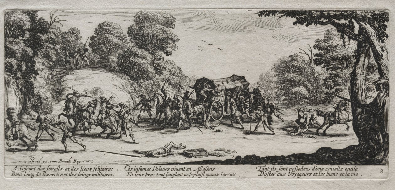 战争苦难：公路抢劫案，1633年。 作者 雅克·卡洛