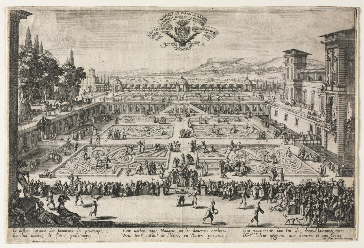 南希的宫殿花园，1625年。 作者 雅克·卡洛