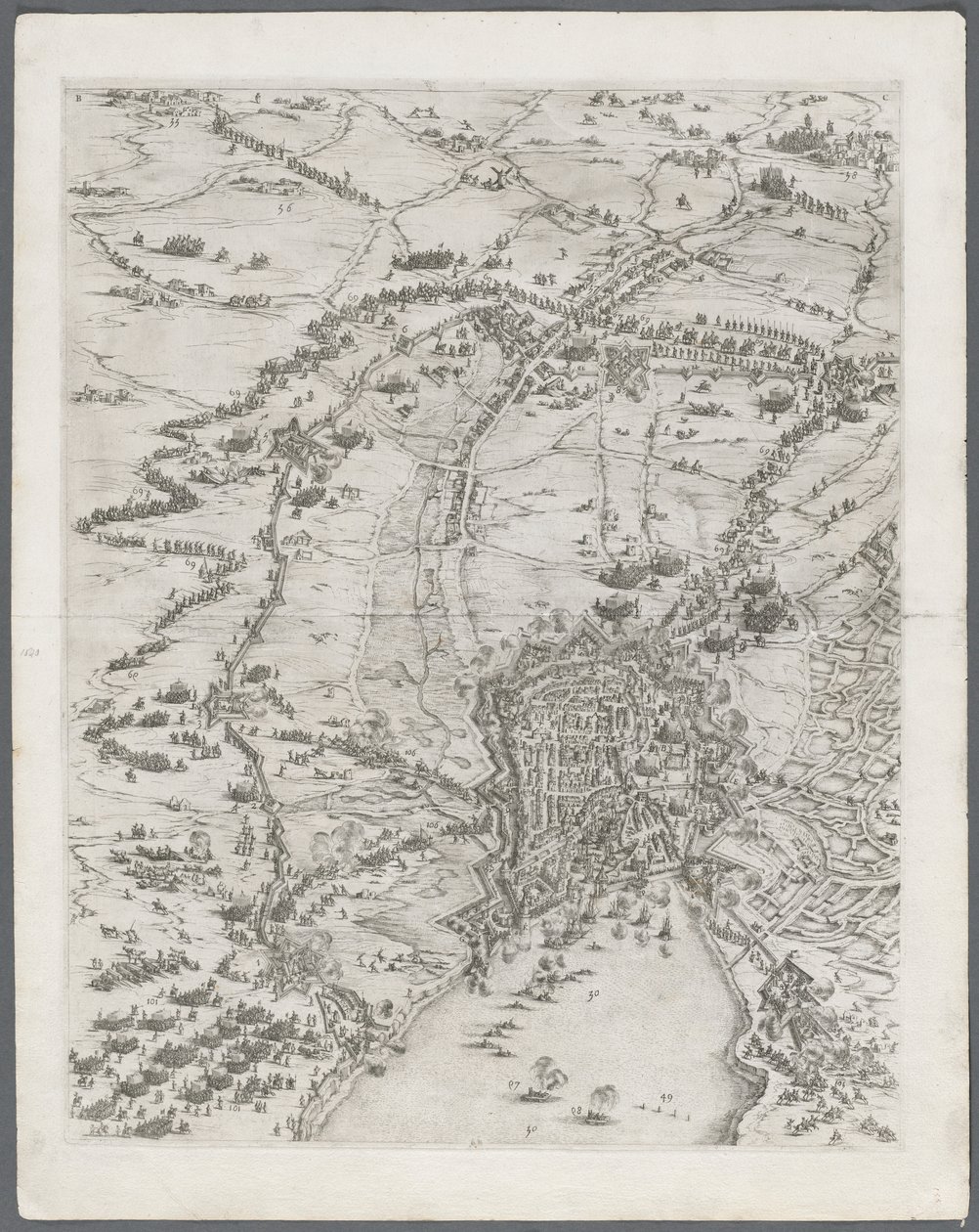 拉罗谢尔围困：第6板，1628年至1630年。 作者 雅克·卡洛