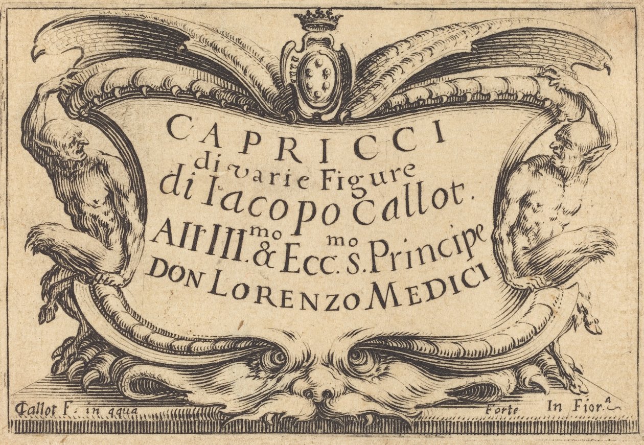 The Capricci的扉页，约1617年。 作者 雅克·卡洛