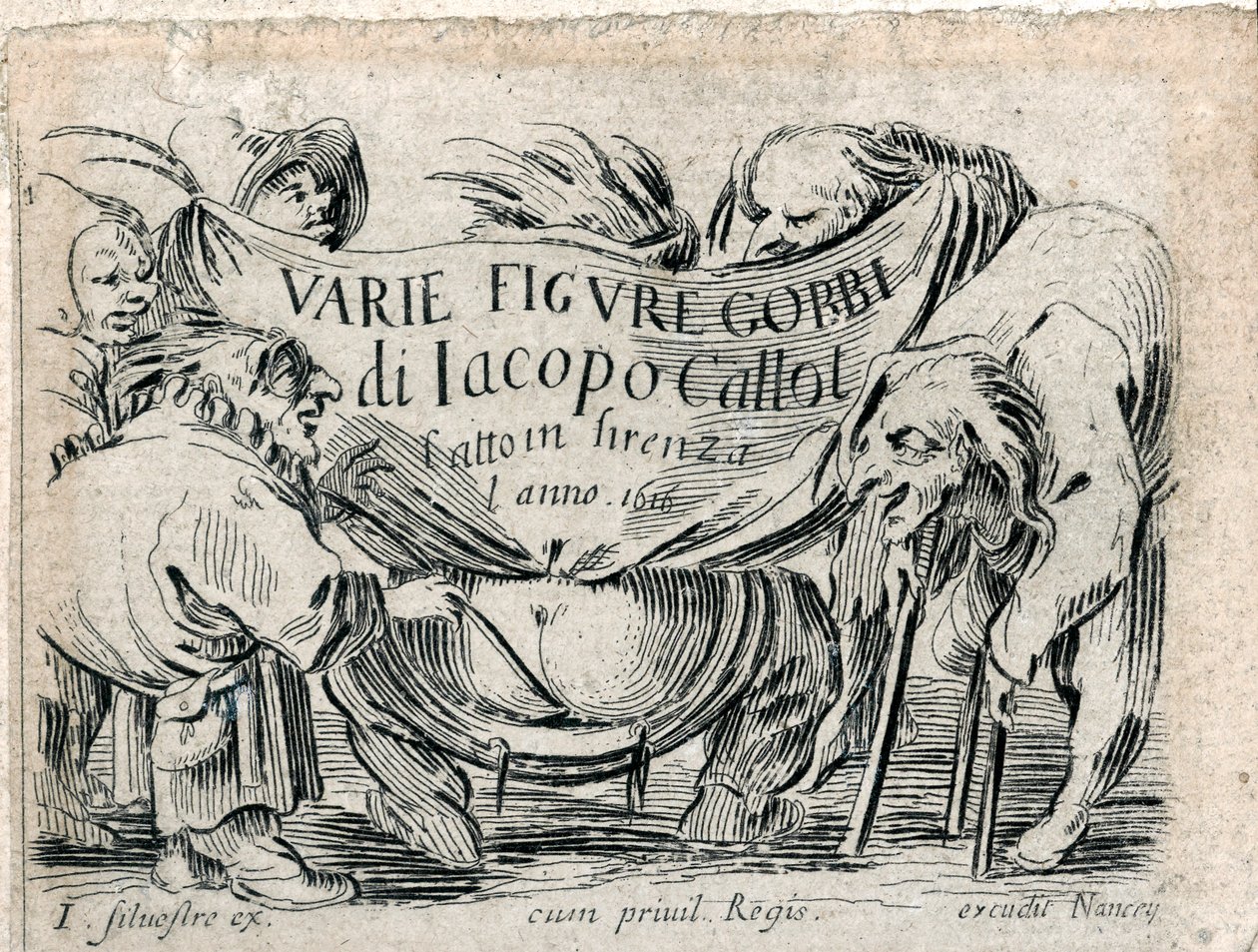 Varie Figure Gobbi，21 幅版画的扉页......（版画） 作者 雅克·卡洛