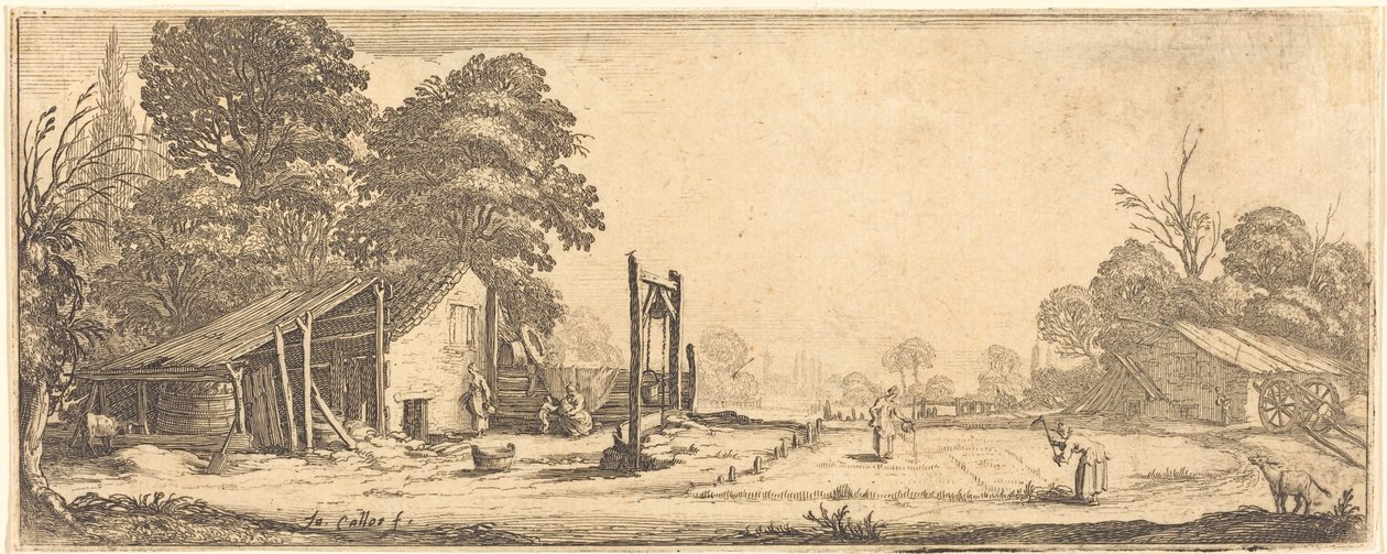 花园 作者 Jacques Callot 或 Jacques Callot 的追随者