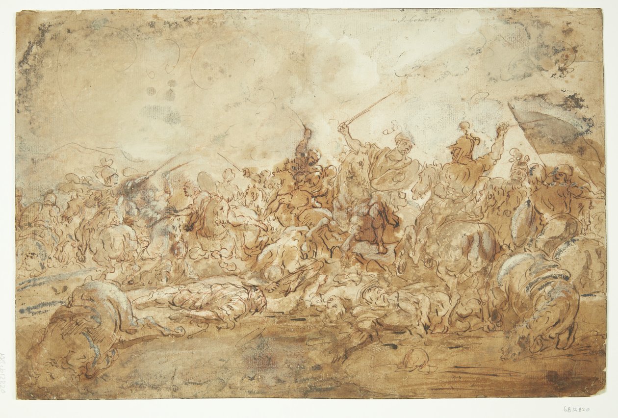 骑兵战斗场景 作者 雅克·考特瓦伊斯（Jacques Courtois）