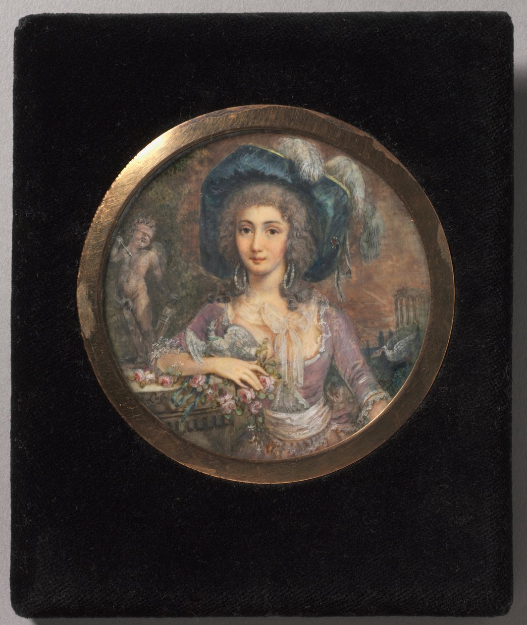 科隆比小姐的画像，1788年。 作者 雅克·德鲁西