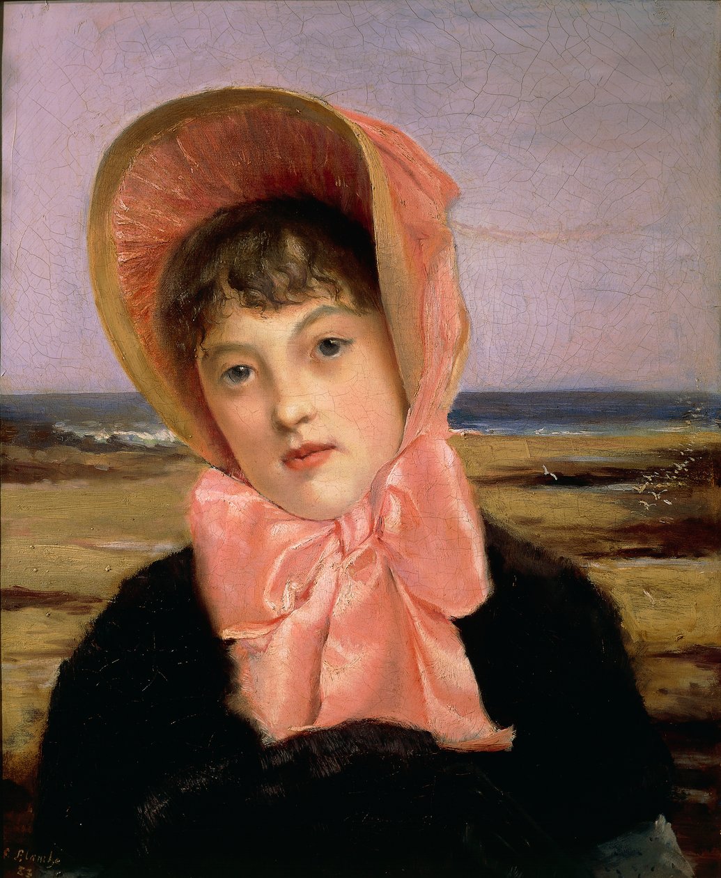 Girl with Pink Hat 作者 雅克·埃米尔·布兰奇