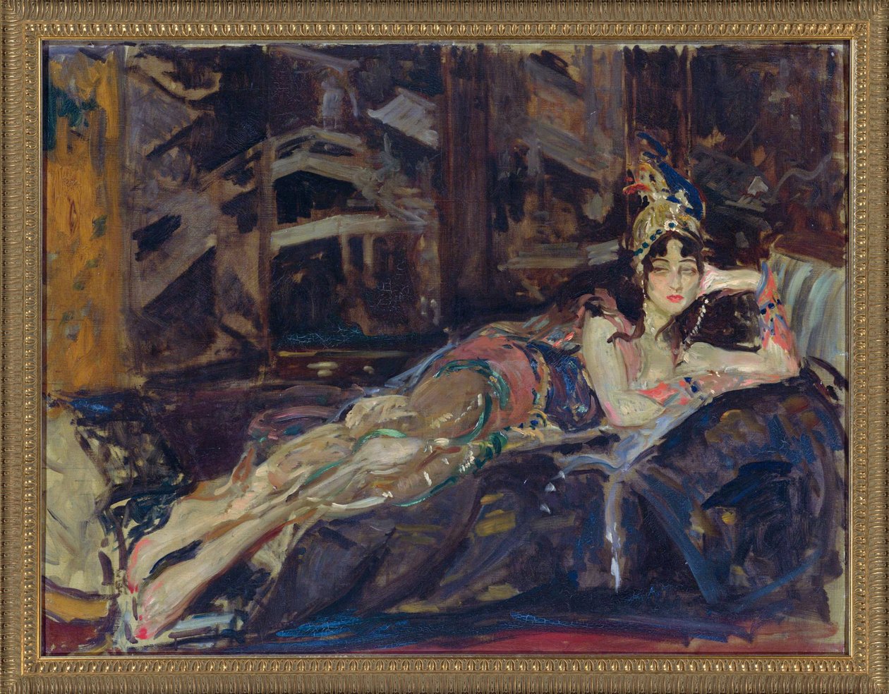 Ida Rubinstein作为Zobeide在Nicholas Rimsky Korsakov的芭蕾舞剧Sheherazade 作者 雅克·埃米尔·布兰奇