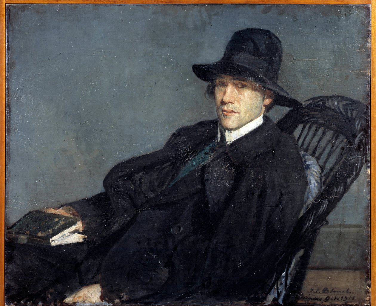 Portrait of Andre Gide (1869 - 1951) 作者 雅克·埃米尔·布兰奇