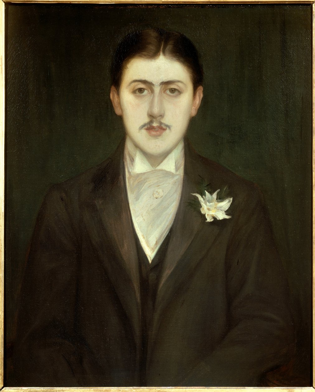 法国作家马塞尔·普鲁斯特 (1871-1922) 的肖像。 雅克·埃米尔 (Jacques-Emile) Blanche (1861-1942) 的绘画。 作者 雅克·埃米尔·布兰奇