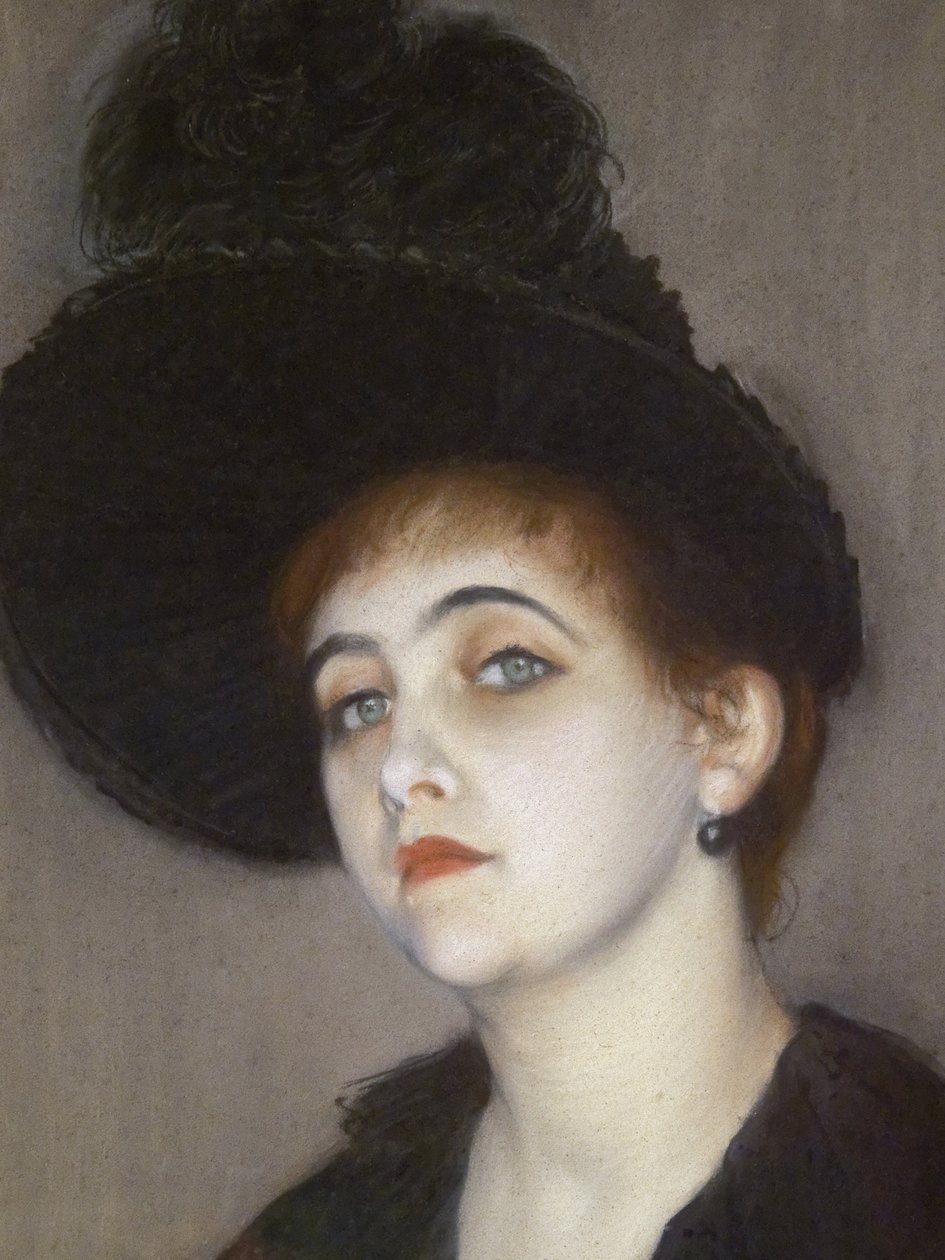 Marie Blanche Vasnier 的肖像，细节 作者 雅克·埃米尔·布兰奇