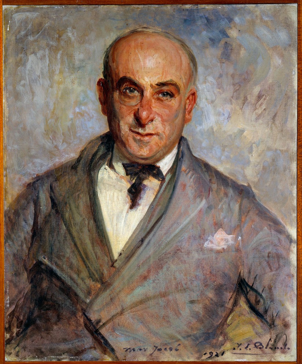 马克斯-雅各布（1876-1944）的肖像 法国诗人 雅克-埃米尔（Jacques-Emile）-布兰奇（1861-1942）的画作 作者 雅克·埃米尔·布兰奇