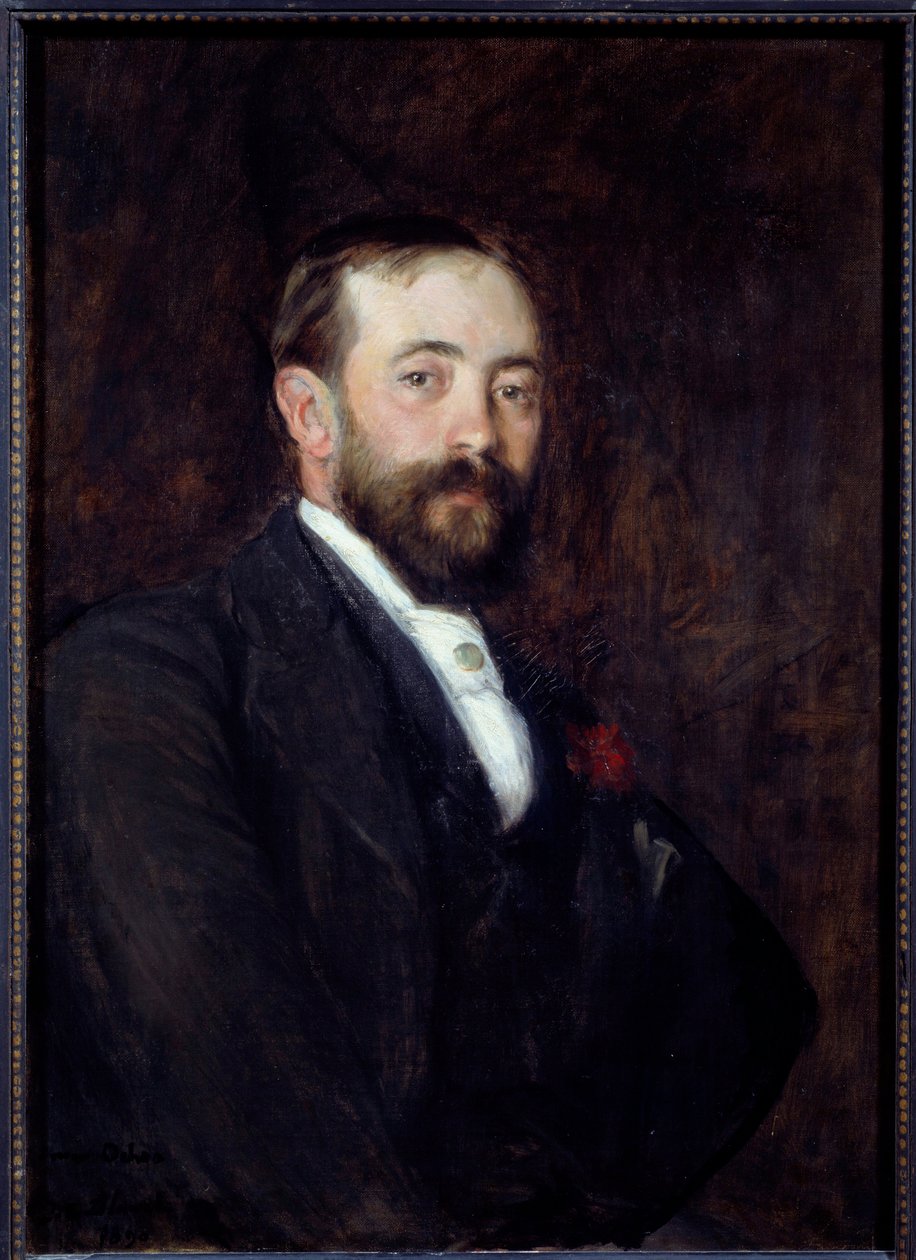 西班牙画家 Don Rafael de Ochoa y Madrazo 的肖像 (1858) 雅克·埃米尔 (Jacques-Emile) Blanche (1861-1942) 的画作，1890 年 0.55x0.77 m 鲁昂，美术博物馆 作者 雅克·埃米尔·布兰奇