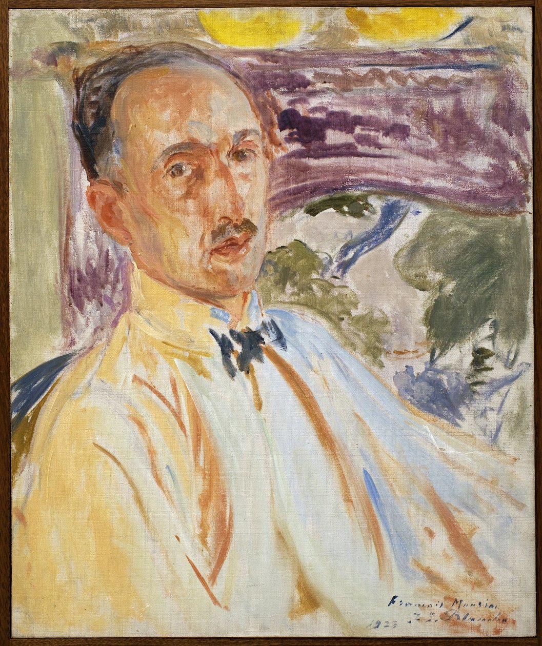 研究弗朗索瓦莫里亚克 (1885-1970) 的肖像。 雅克·埃米尔·布兰奇 (1861-1942) 作画，布面油画 作者 雅克·埃米尔·布兰奇