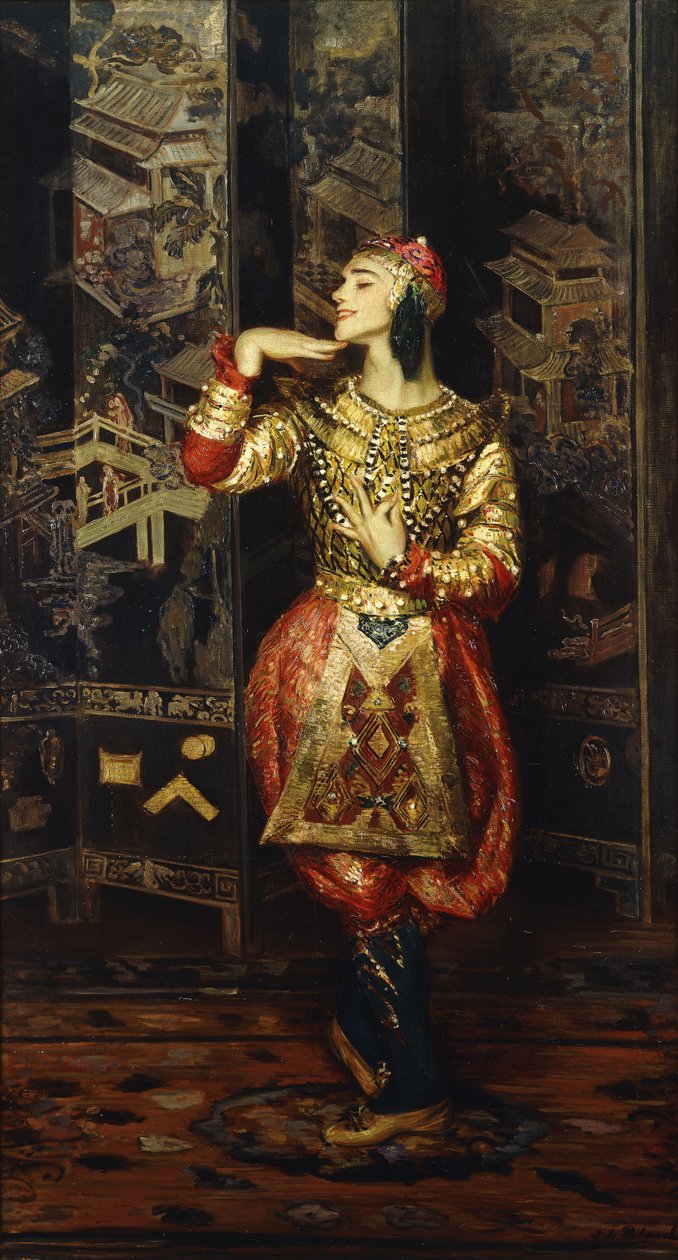 瓦斯拉夫·尼金斯基（Daniel Orientale），1910年 作者 雅克·埃米尔·布兰奇