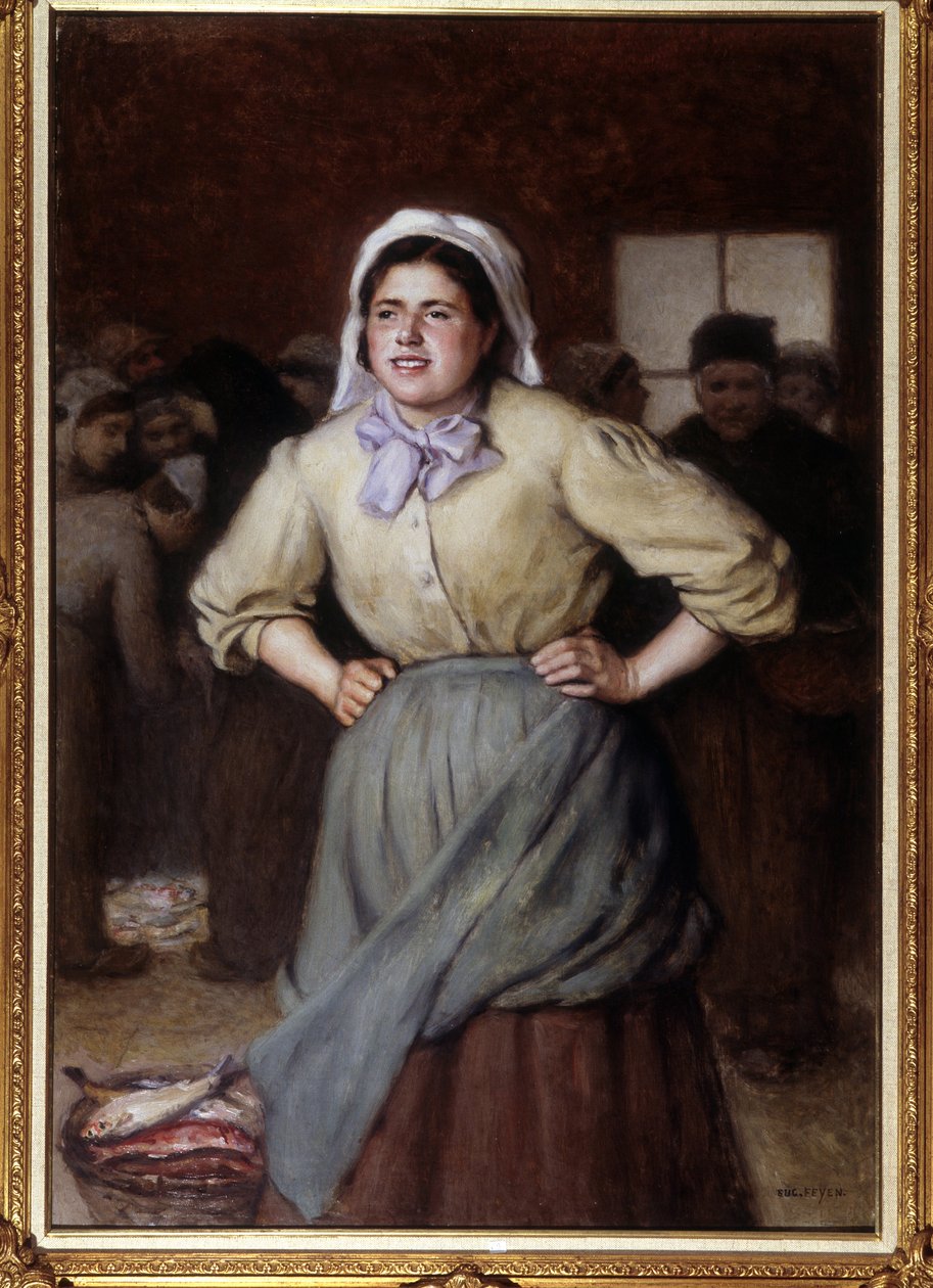 La cancalaise - Jacques Eugene Feyen (1815-1908) 的绘画。 作者 雅克·尤金·费恩（Jacques Eugene Feyen）