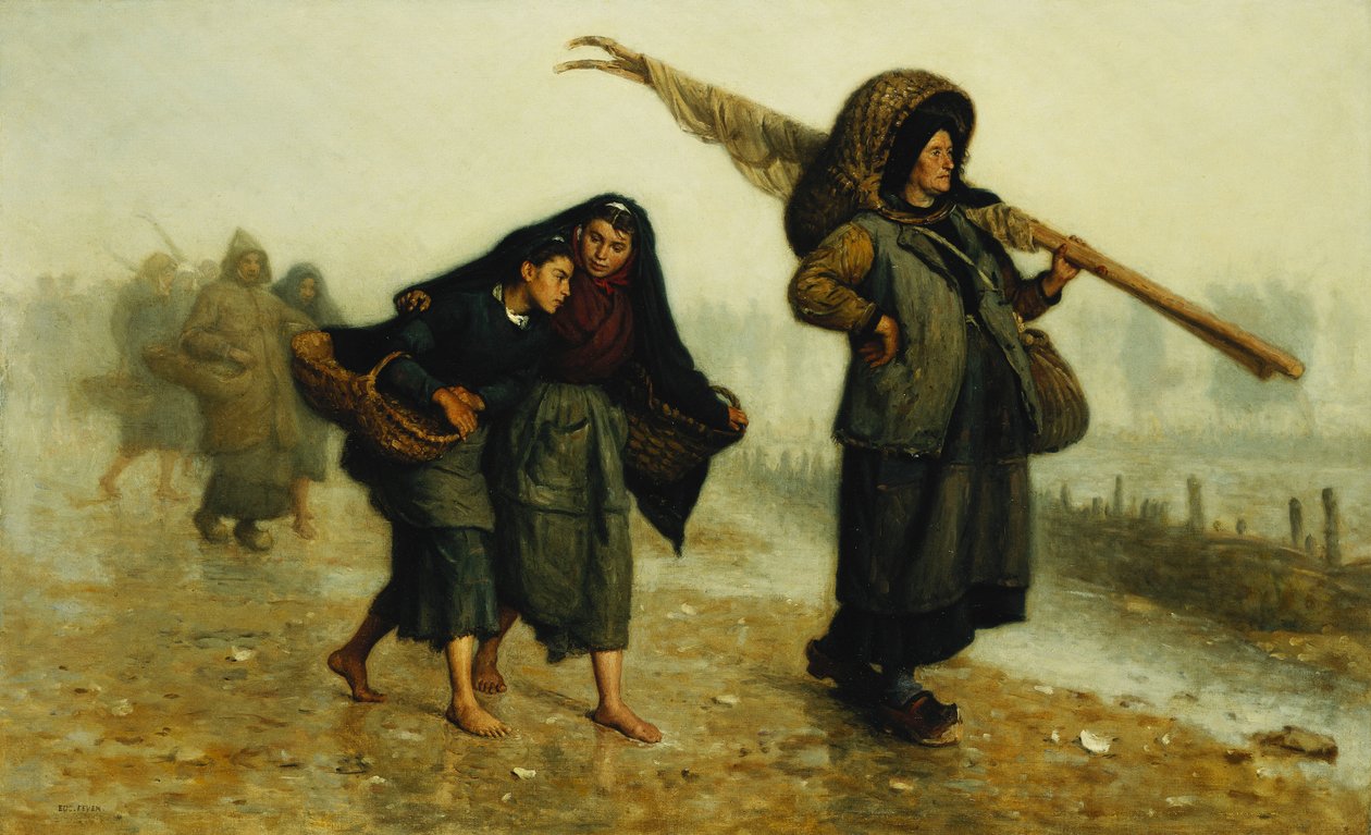 壳牌收藏家；贝类收割机， 作者 雅克·尤金·费恩（Jacques Eugene Feyen）
