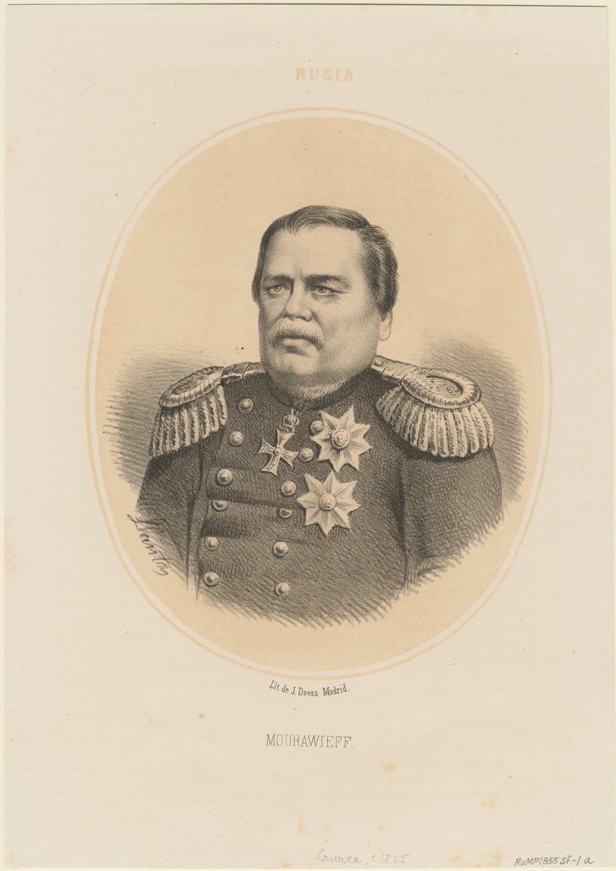 尼古拉·穆拉维约夫·阿穆尔斯基伯爵的肖像1809-1881，1865年 作者 雅克·弗朗索瓦·高迪克·兰塔