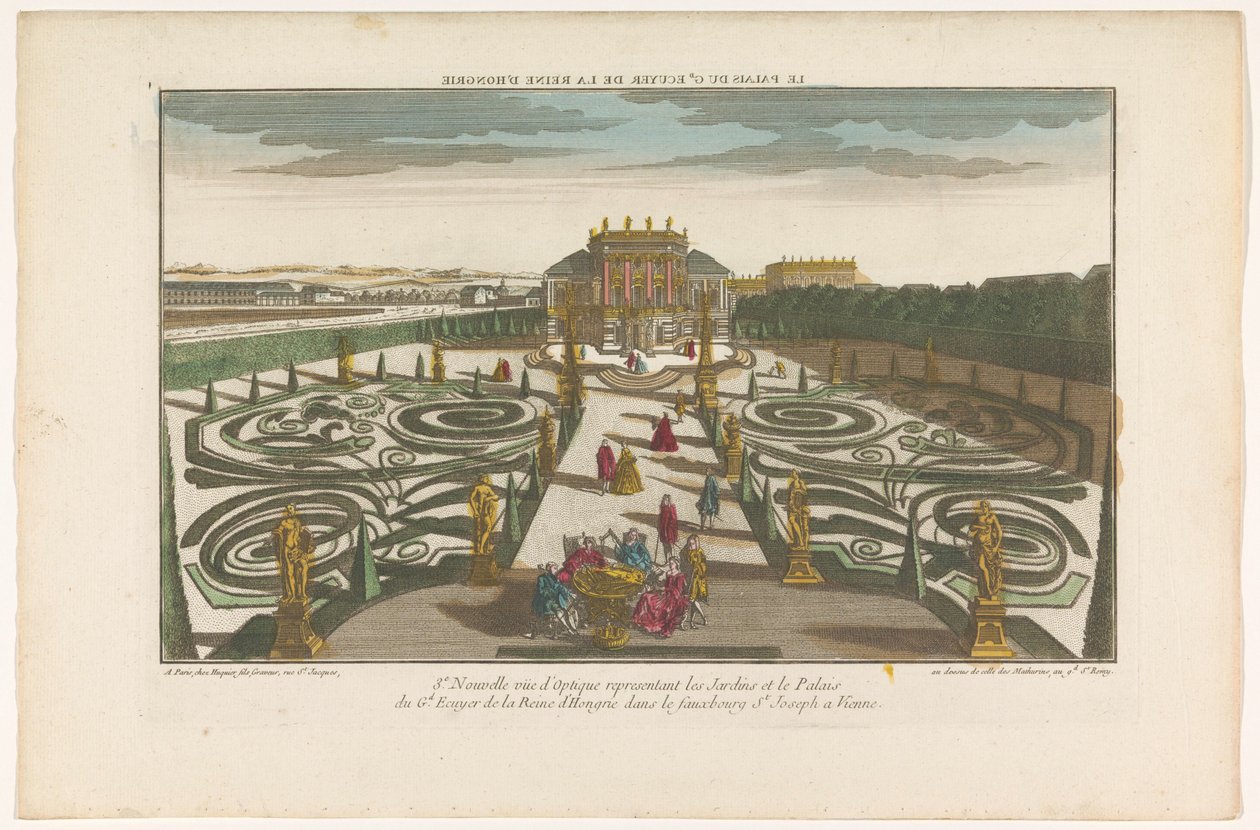 维也纳郊区匈牙利王后官员花园和宫殿的景色
Le palais du gd ecuyer de la reine d