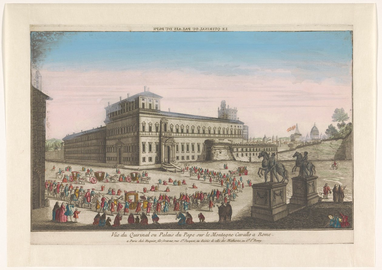 罗马奎里纳尔宫景观
Le Quirinal ou palais du pape（物名） 作者 雅克·加布里埃尔·胡奎尔