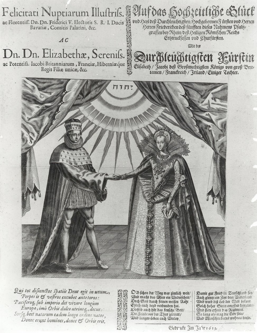 弗雷德里克五世，选民帕拉丁和英格兰伊丽莎白公主的婚礼，1613年 作者 雅克·格兰瑟姆（Jacques Granthomme）