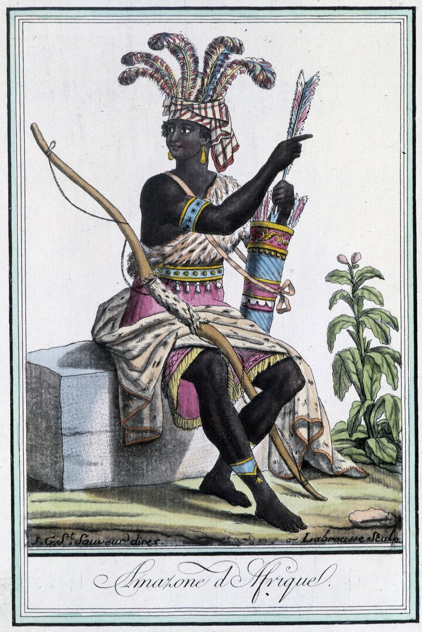 亚马逊非洲--载于《旅行百科全书》，Grasset St Sauveur，1796年编辑。 作者 雅克·格拉塞德·圣索维尔