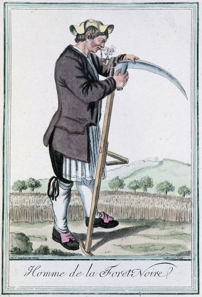 黑森林的人--载于《旅行百科全书》，Grasset St Sauveur著，1796年版。 作者 雅克·格拉塞德·圣索维尔