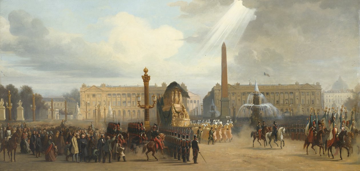 拿破仑葬礼马车穿过协和广场，1840年12月15日，1844年 作者 雅克·吉奥（Jacques Guiaud）