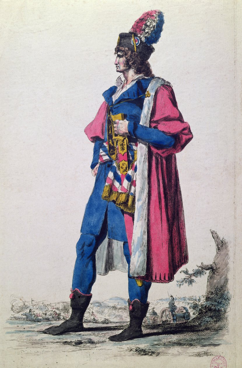 1793年法国人民代表的服装，出自《法国和其他国家古今军事服装新集》，巴黎 作者 雅克·路易斯（后）大卫