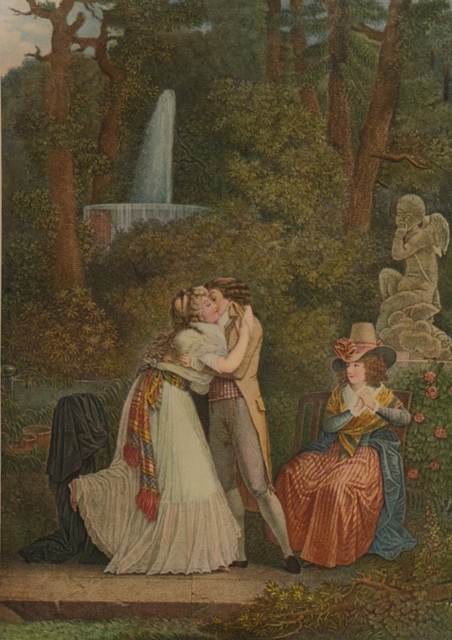 乌勒（Ou Le）总理穆罕默德·朱莉（Baiser De LAmour），《初吻》，1784-1799年，1913年 作者 雅克·路易斯·科皮亚