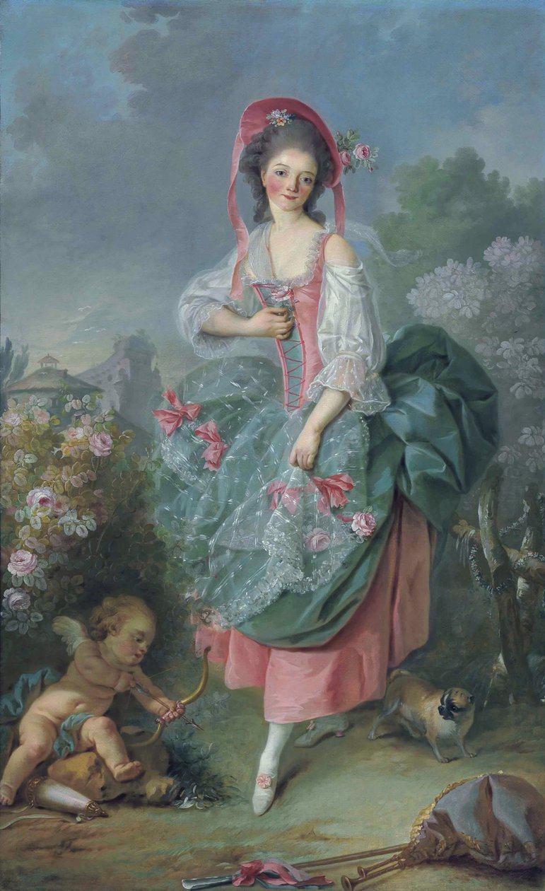 芭蕾舞女演员Marie-Madeleine Guimard 1743-1816作为Terpsichore 作者 雅克·路易·大卫