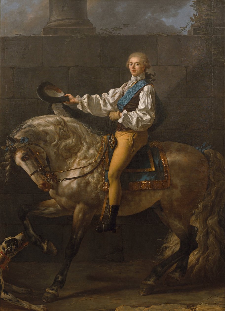 Stanislaw Kostka Potocki的骑马肖像1755-1821年 作者 雅克·路易·大卫
