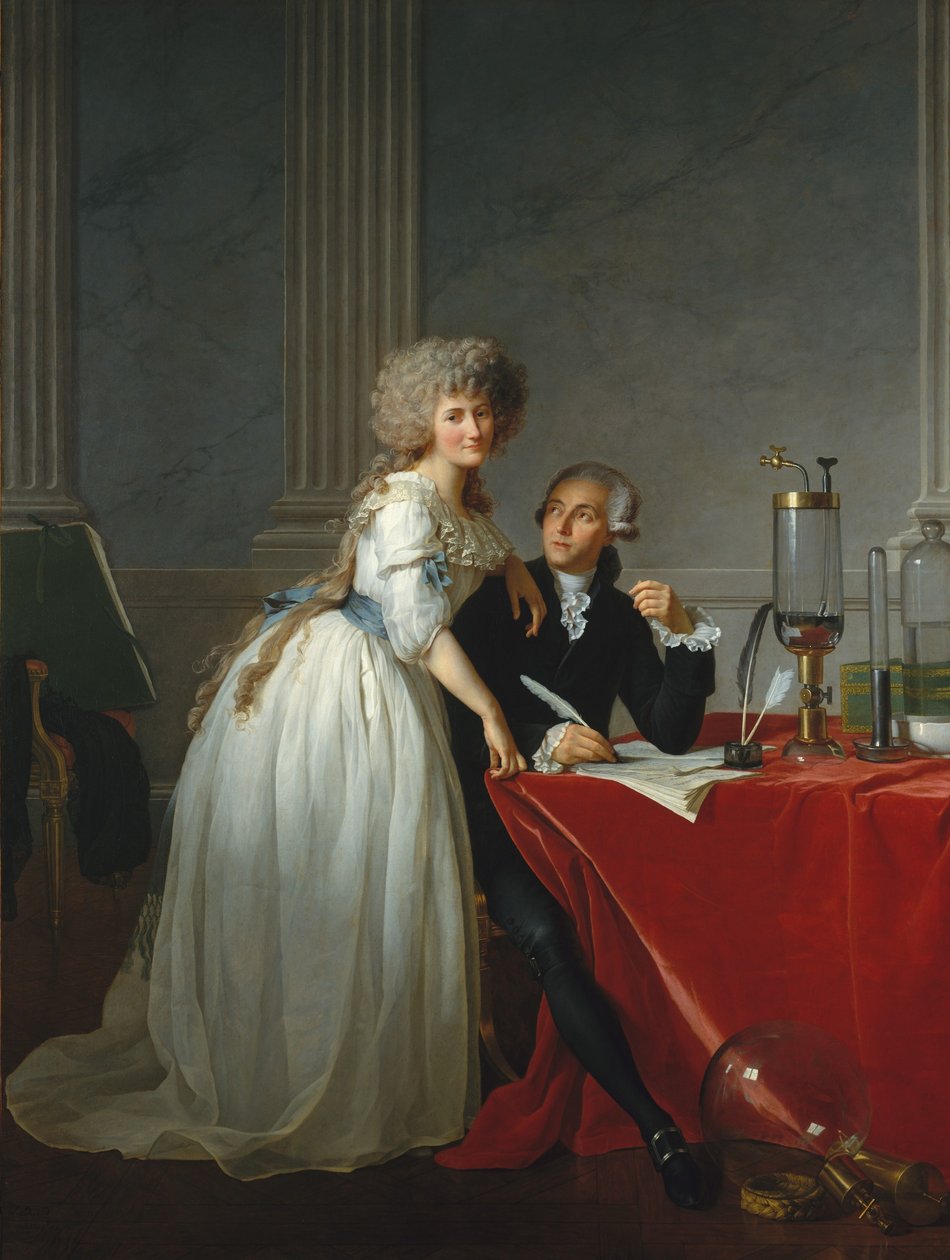 法国化学家安托万·洛朗·拉瓦锡（Antoine Laurent Lavoisier）和妻子的肖像 作者 雅克·路易·大卫