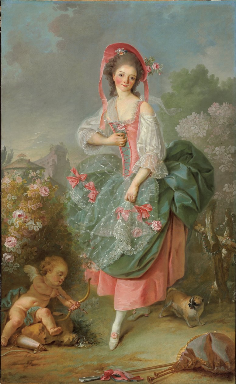 Guimard小姐的肖像，饰以Terpsichore（布面油画） 作者 雅克·路易·大卫