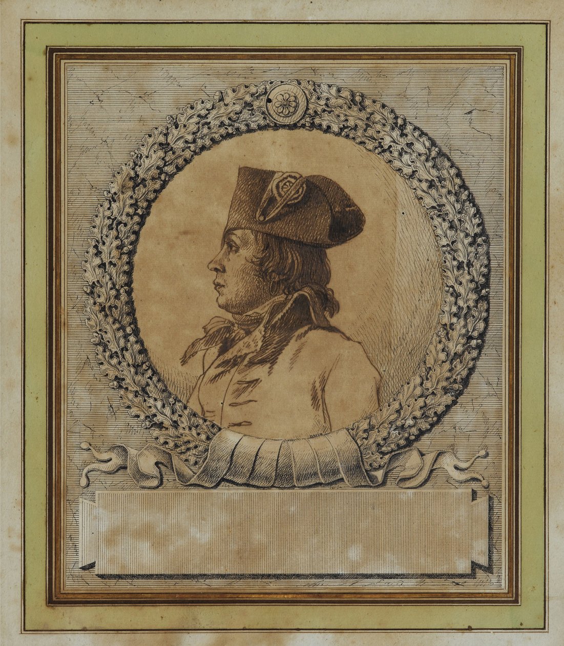 Philippe-Francois-Joseph Le Bas肖像1762-1794，c。 1793年 作者 雅克·路易·大卫