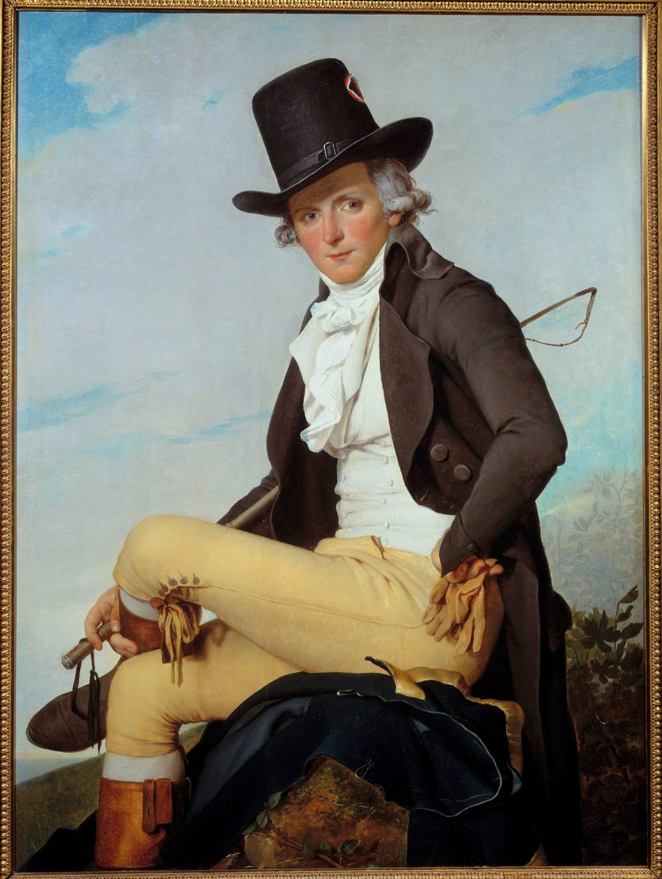 Pierre Seriziat (1757-1847) 英俊兄弟的肖像 画家 Jacques Louis David (1748-1825) 1795 年作画，木版油，暗淡。 1,29x0,95 m - Pierre Seriziat (1757-1847) 的肖像，艺术家的姐夫。 雅克·路易斯·大卫 (Jacques Louis David) 的画作 ( 作者 雅克·路易·大卫