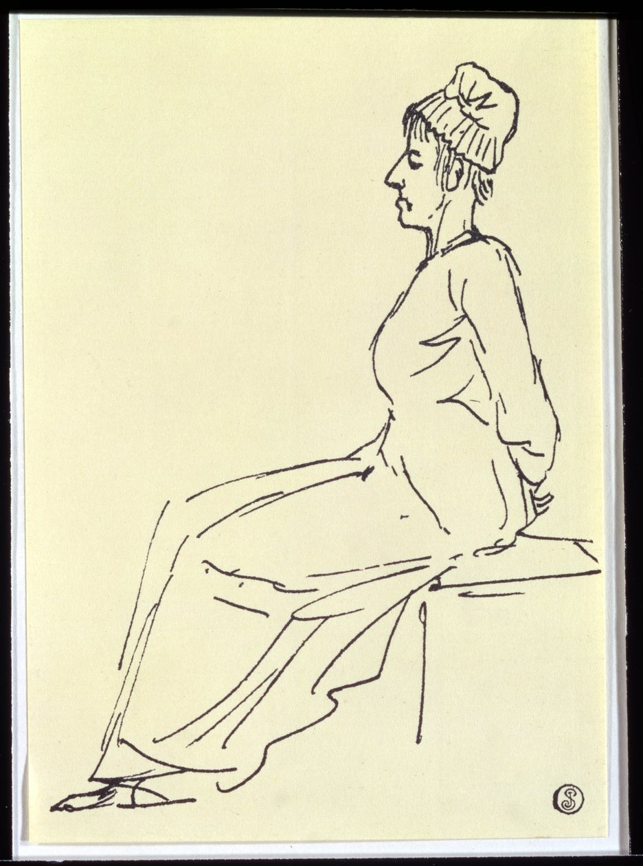 女王玛丽·安托瓦内特（1755-93）在前往执行途中，1793年 作者 雅克·路易·大卫