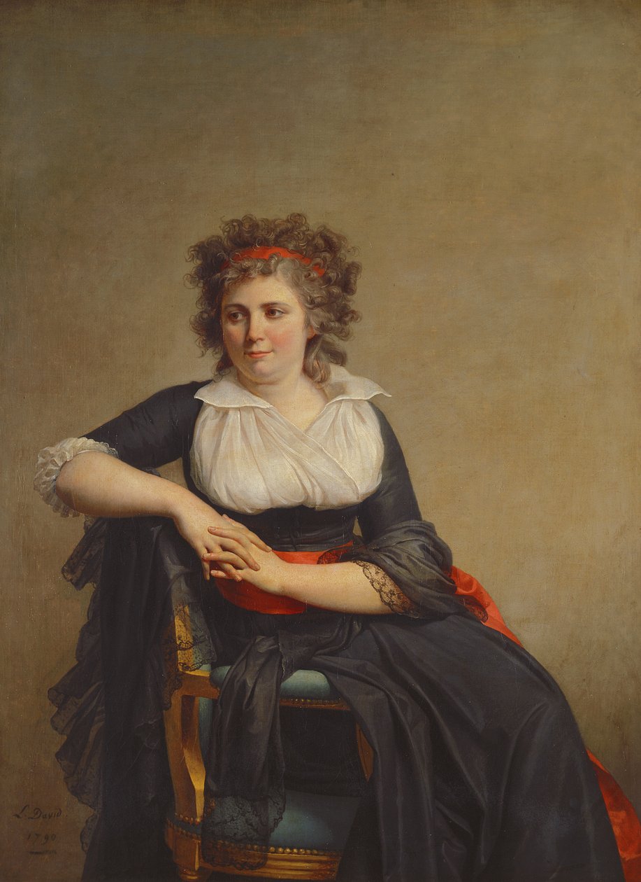 Robertine Tourteau，Marquise dOrvilliers（1772-1862）1790 作者 雅克·路易·大卫