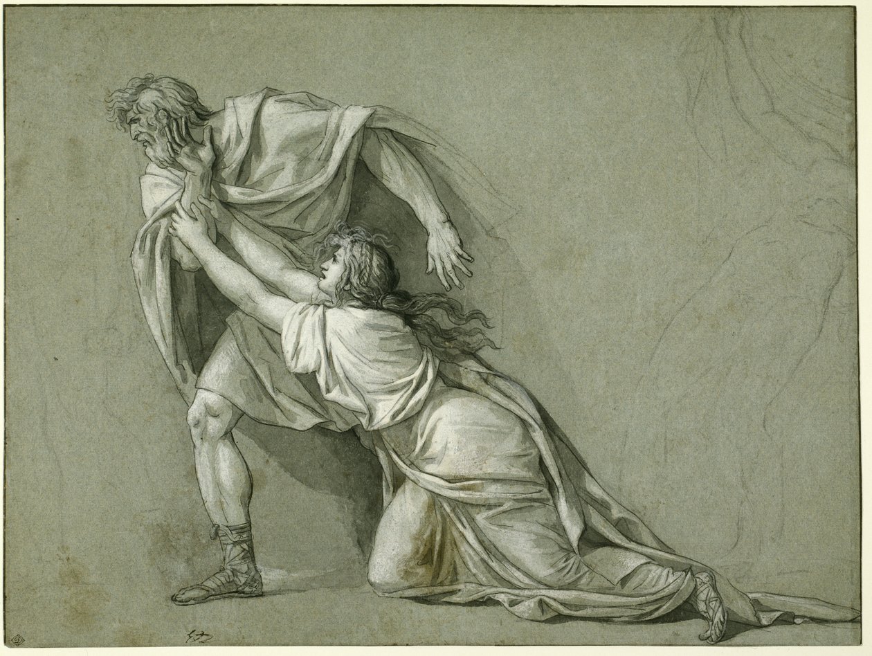马尔库斯·阿蒂留斯·鲁古鲁斯（Carcus）的离开，1785-86 作者 雅克·路易·大卫