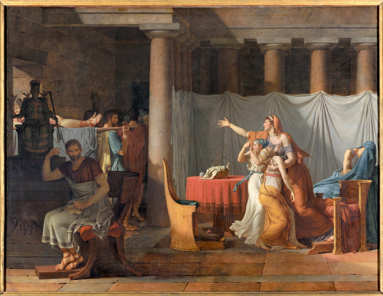 Lictors 向 Lucius Junius Brutus（公元前 6 世纪）报告他儿子的尸体 Lictors Bearing Brutus 儿子的尸体 作者 雅克·路易·大卫