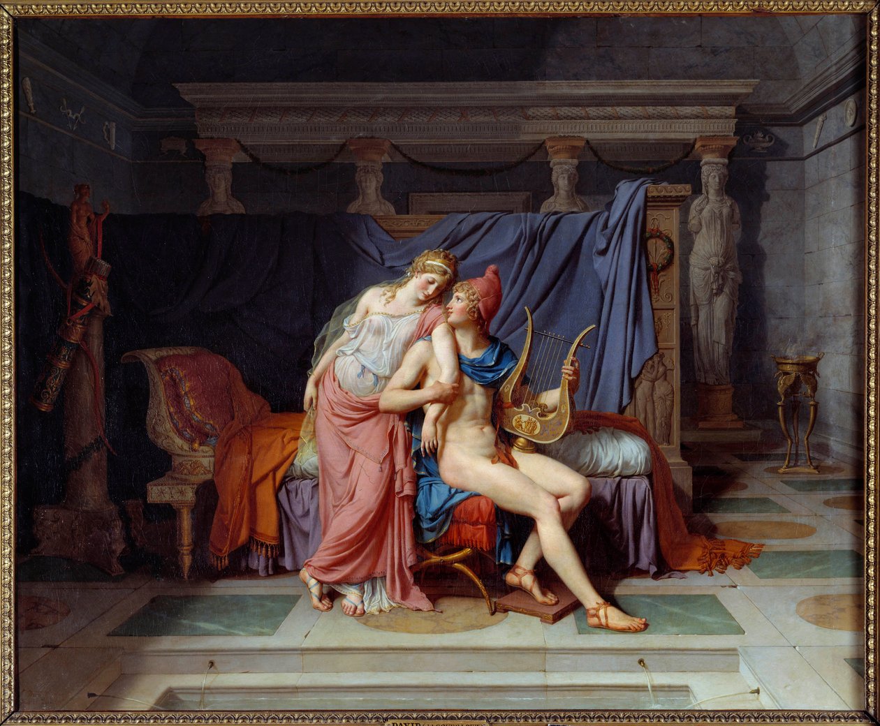 The love of Paris and Helene. Painting by Jacques Louis David (1748-1825) 作者 雅克·路易·大卫