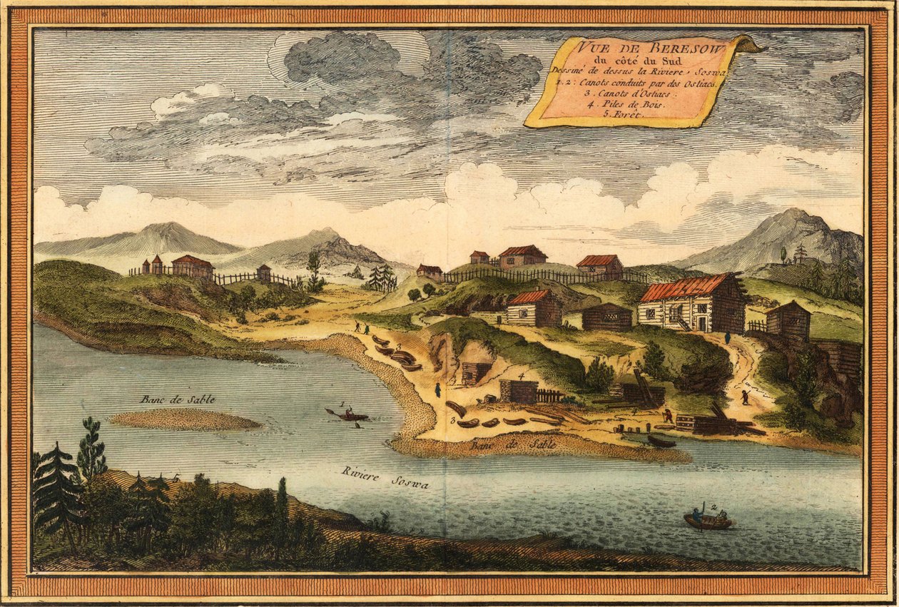 贝索罗索沃从索斯瓦河的景色，1760年 作者 雅克·尼古拉斯·贝林