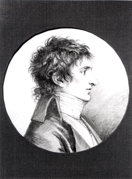Lucien Bonaparte（1775-1840）c.1800（牛皮纸上的黑色石头）的肖像 作者 雅克·雷图（Jacques Reattu）
