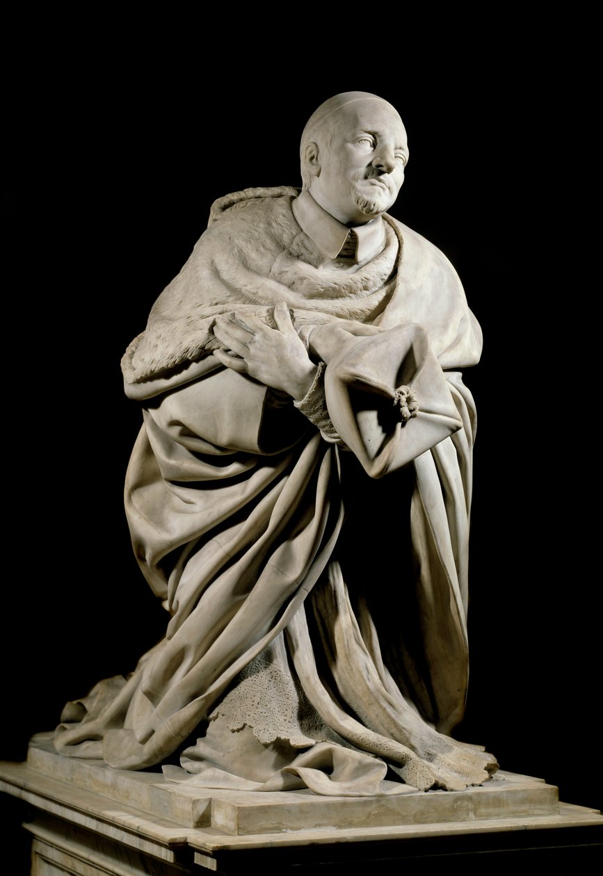 向 Seculiere Congregation of the Oratory 红衣主教皮埃尔·德·贝鲁勒 (1575-1629) 创始人致敬的纪念碑。 Jacques Sarazin（1592-1660）和 Charles Lestocard（17 世纪）的大理石雕塑。 Sun 2,1 m 巴黎，卢浮宫 作者 雅克·萨拉津（Jacques Sarazin）