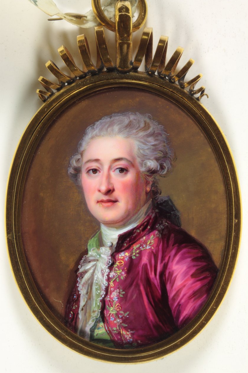 一位名叫Louis-Jean Marie de Bourbon的绅士，Duc de Penthievre（珐琅） 作者 雅克·索伦