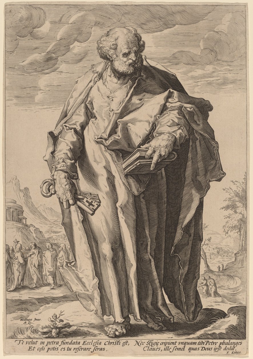 圣彼得 作者 Jacques de Gheyn II，仿 Hendrik Goltzius
