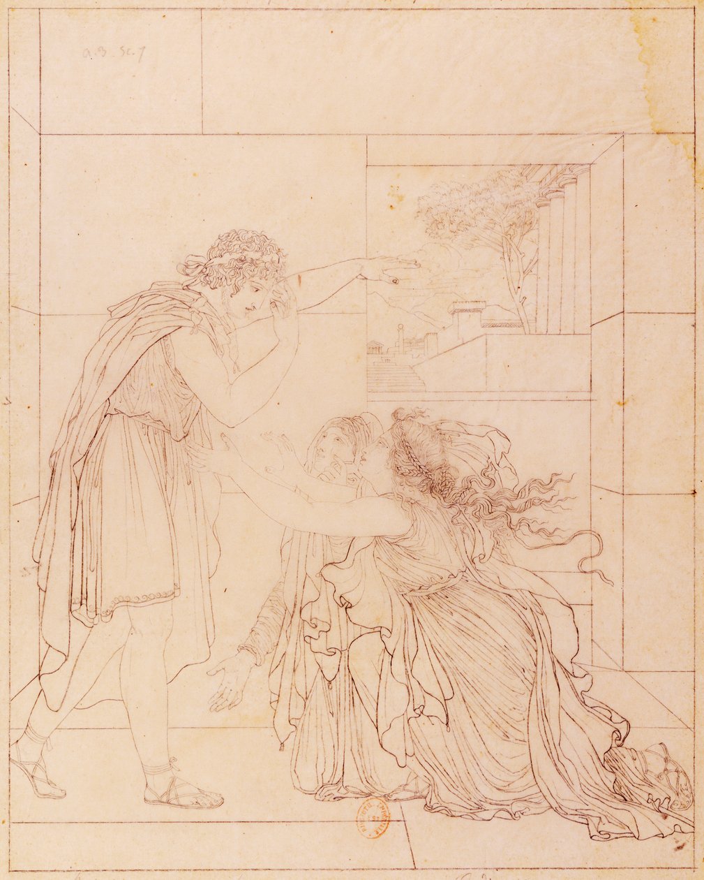 让-拉辛（Jean Racine，1639-1699 年）的《安德罗玛克在皮洛士脚下》插图，雅克-德-塞弗（Jacques de Seve，1742-1788 年）绘制 作者 雅克·塞弗
